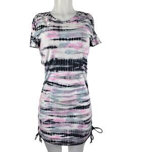Victoria's Secret Pink Pink Black Gray Tie Dye Mini Summer Women's Dress M